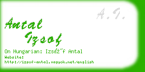 antal izsof business card